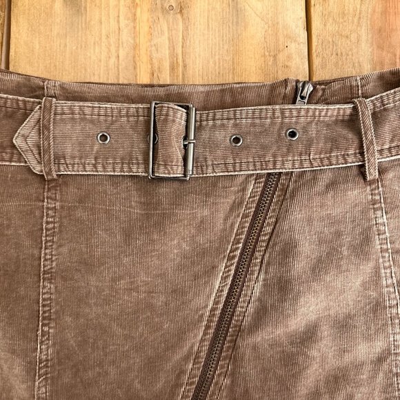 Sadie & Sage‎ Brown Corduroy Skirt Anthropologie Brand 100% Cotton M - Picture 2 of 8